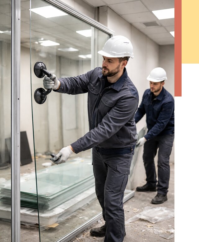 Демонтаж стеклянных перегородок в Чебаркуле от 3436 руб. — быстро и недорого | ОТДЕЛОЧНИК-Чбр