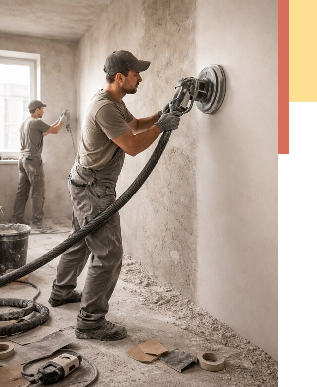 Шлифовка стен в Чебаркуле от 1288 руб/м2 — быстро и недорого | ОТДЕЛОЧНИК-Чбр