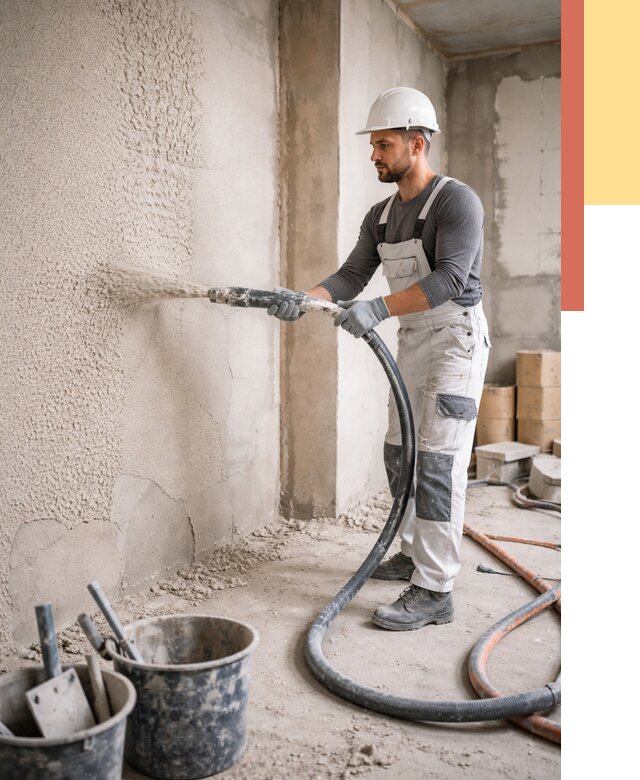 Машинная штукатурка стен в Чебаркуле под ключ от 6979 руб./м2 | ОТДЕЛОЧНИК-Чбр