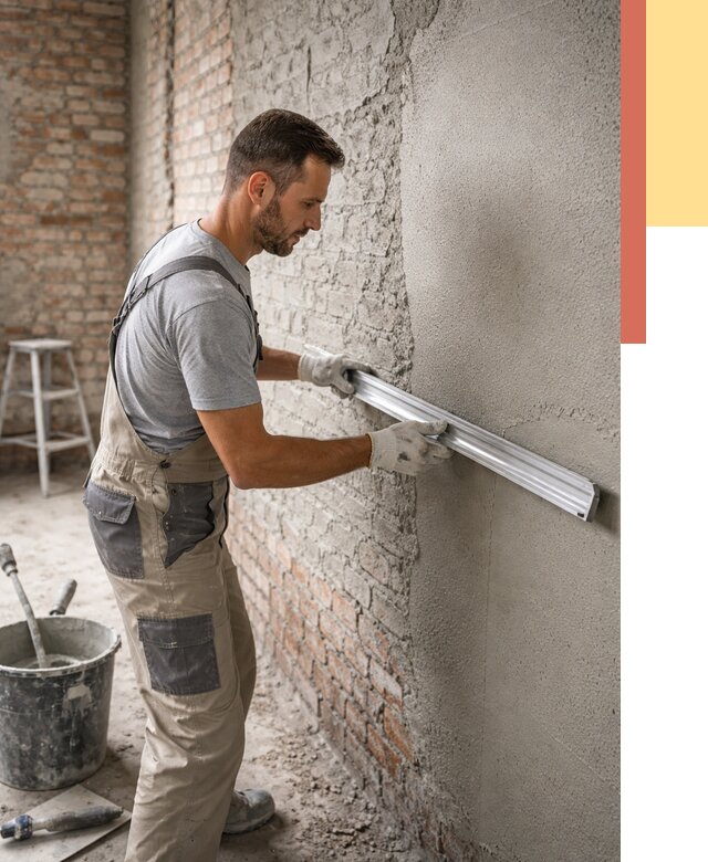 Штукатурка кирпичных стен в Чебаркуле от 4832 руб/м2 — быстро и недорого | ОТДЕЛОЧНИК-Чбр