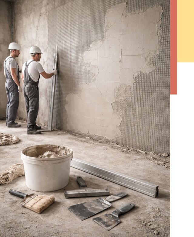 Штукатурка стен по сетке в Чебаркуле от 5905 руб./м2 — быстро и недорого | ОТДЕЛОЧНИК-Чбр