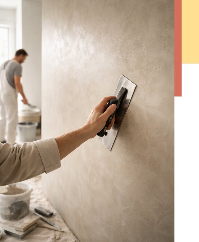 Венецианская штукатурка в Чебаркуле от 3758 руб/м² — нанесение стен под ключ | ОТДЕЛОЧНИК-Чбр