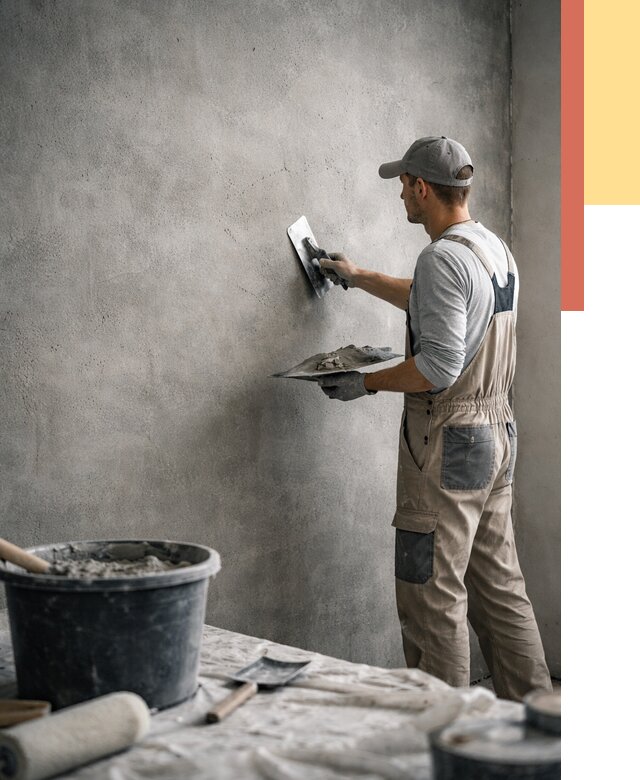 Декоративная штукатурка под бетон в Чебаркуле от 2684 руб./м² — нанесение под ключ | ОТДЕЛОЧНИК-Чбр