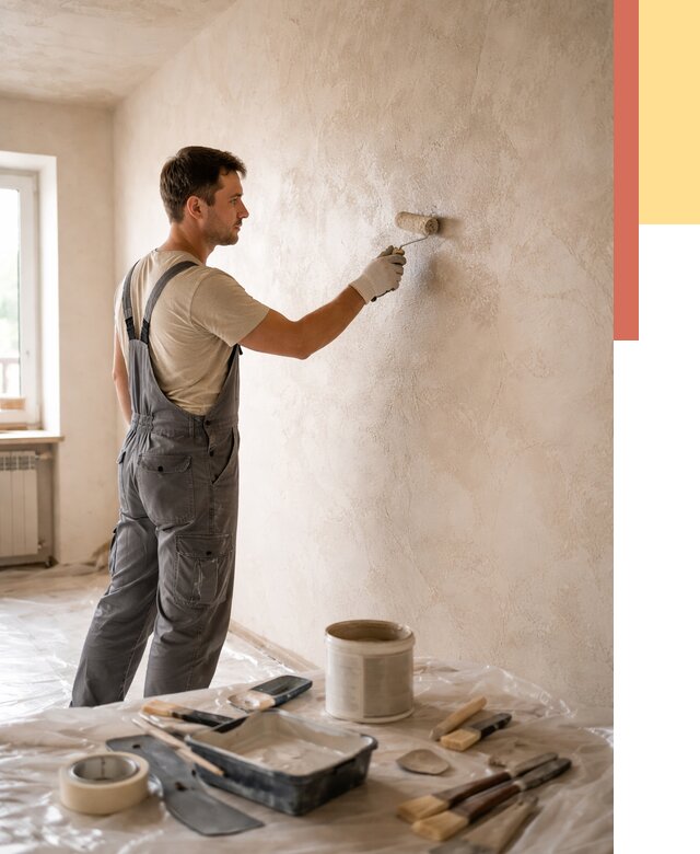 Нанесение лессирующей краски по декоративке в Чебаркуле от 1879 руб. | ОТДЕЛОЧНИК-Чбр