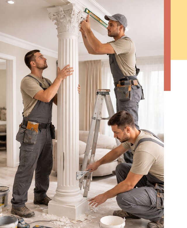 Установка декоративных колонн в Чебаркуле от 12884 руб. под ключ | ОТДЕЛОЧНИК-Чбр