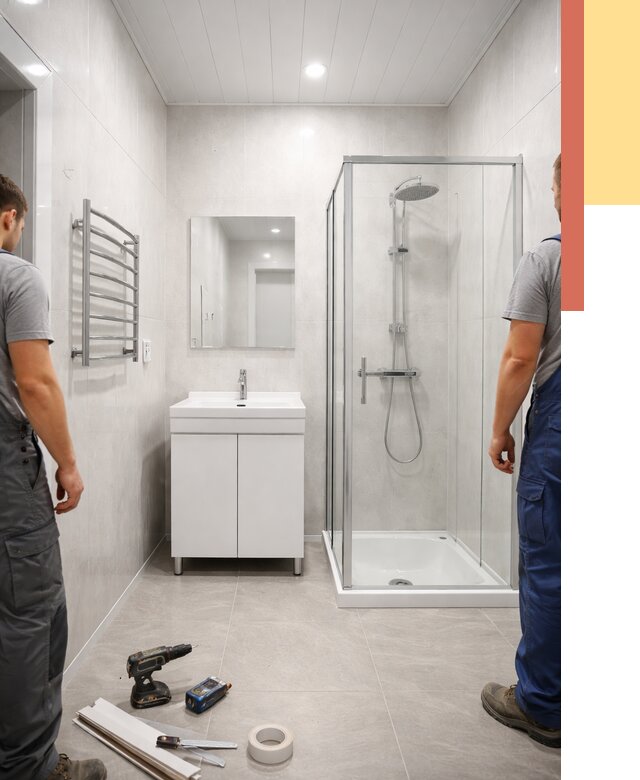 Отделка ванной комнаты панелями ПВХ в Чебаркуле от 4832 руб. за м2 | ОТДЕЛОЧНИК-Чбр