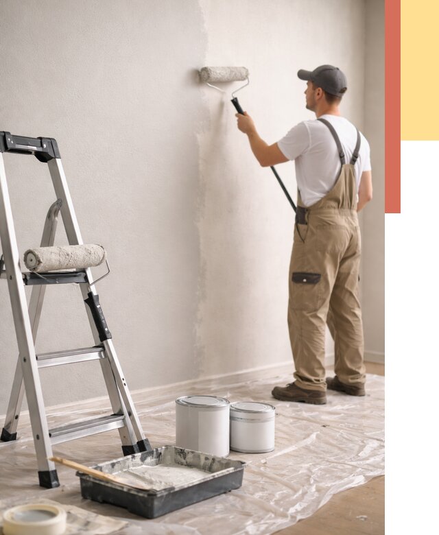 Покраска стен латексной краской в Чебаркуле от 4832 руб. за м2 | ОТДЕЛОЧНИК-Чбр