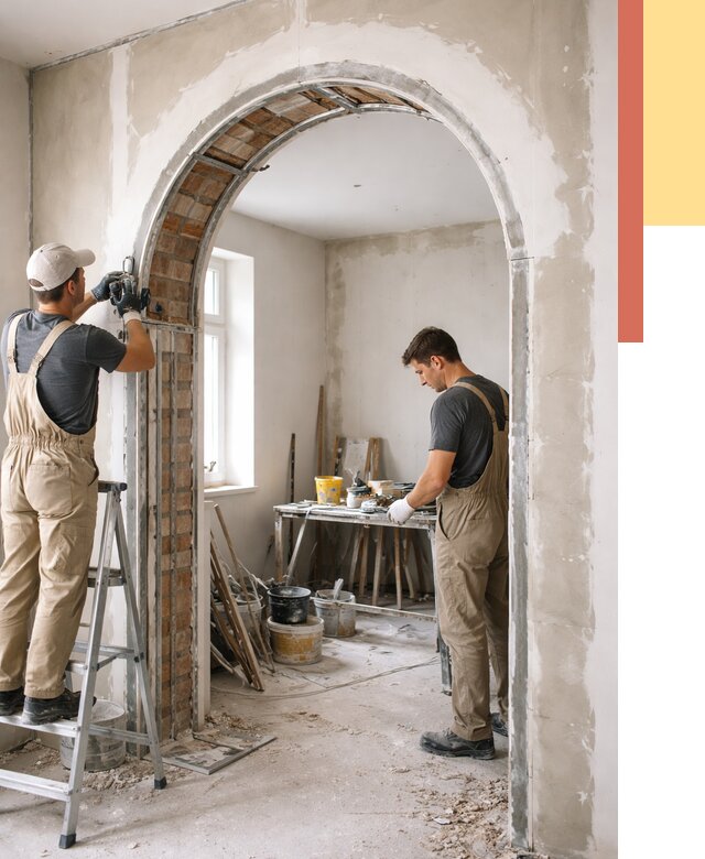 Устройство арочного проема в Чебаркуле от 10200 руб. под ключ — быстро и недорого | ОТДЕЛОЧНИК-Чбр