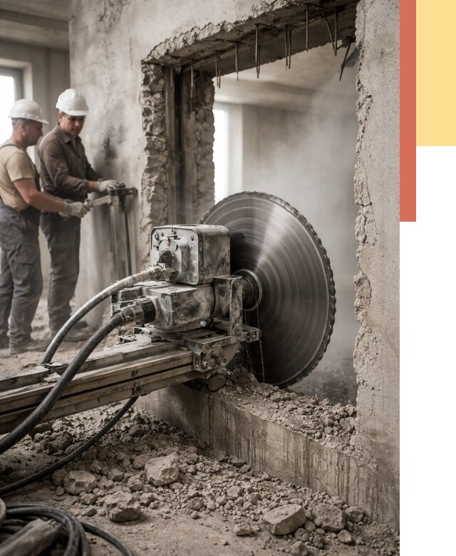 Алмазная резка проемов в Чебаркуле от 4832 руб. быстро и недорого | ОТДЕЛОЧНИК-Чбр