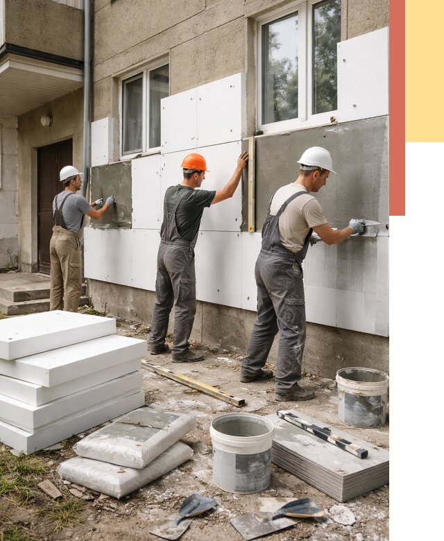 Утепление стен пенопластом в Чебаркуле от 1879 руб. — недорого и под ключ | ОТДЕЛОЧНИК-Чбр