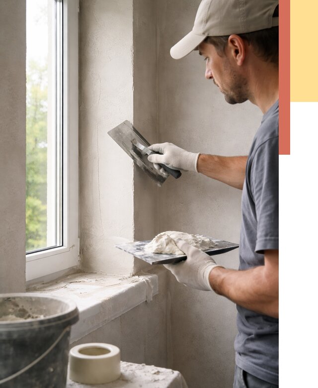 Штукатурка откосов в Чебаркуле от 4832 руб/м² — услуги и выравнивание под ключ | ОТДЕЛОЧНИК-Чбр