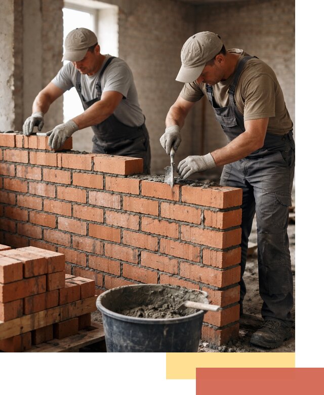 Кладка кирпичных перегородок под ключ в Чебаркуле