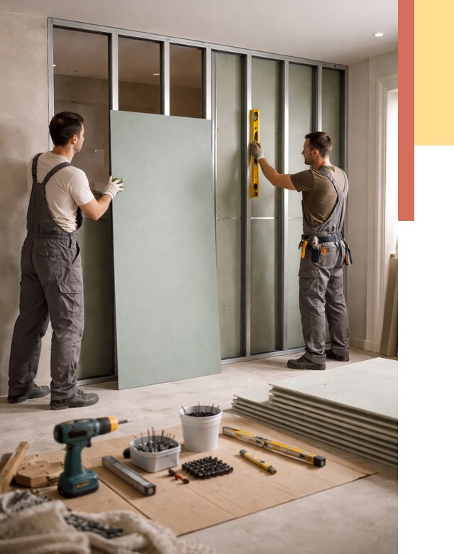 Перегородка из влагостойкого гипсокартона в Чебаркуле от 5154 руб. — монтаж под ключ | ОТДЕЛОЧНИК-Чбр