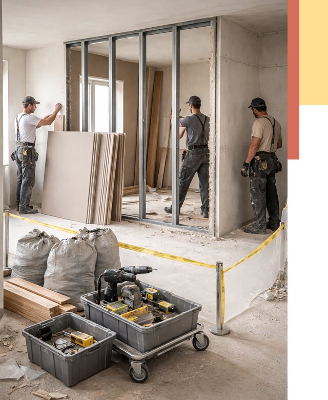 Перенос гипсокартонной перегородки в Чебаркуле под ключ от 4832 руб. | Демонтаж и монтаж – ОТДЕЛОЧНИК-Чбр