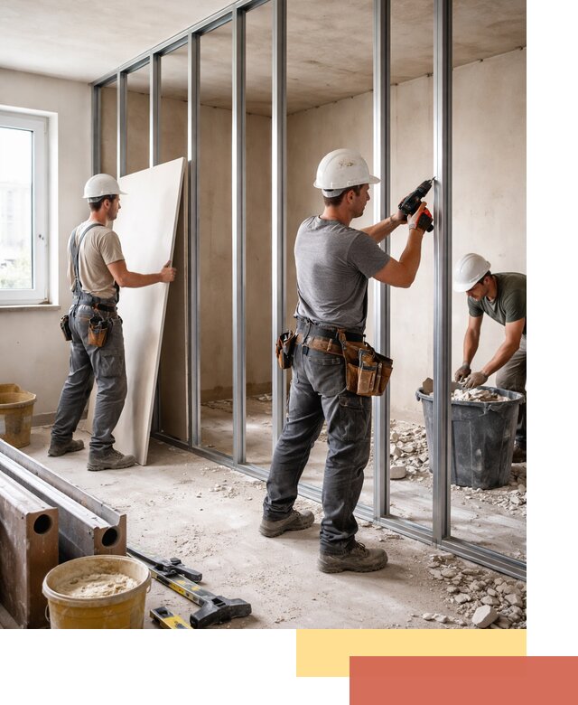 Перенос гипсокартонной перегородки в Чебаркуле профессионально и быстро