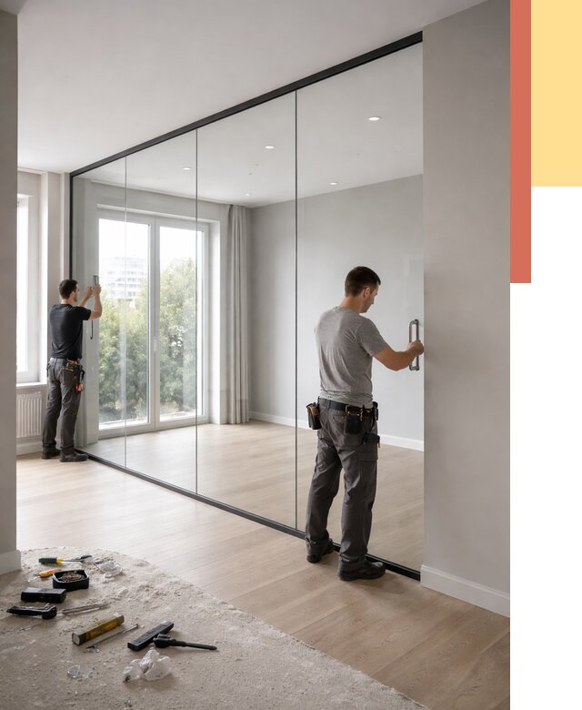 Изготовление стеклянных перегородок в Чебаркуле от 13260 руб. под ключ | ОТДЕЛОЧНИК-Чбр