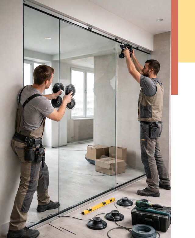 Монтаж стеклянных перегородок в Чебаркуле от 6979 руб. | ОТДЕЛОЧНИК-Чбр