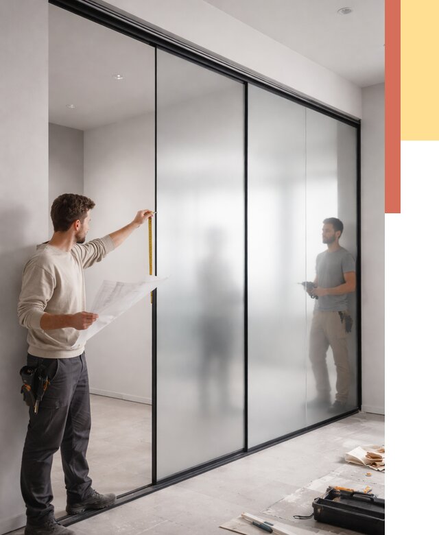 Матовые стеклянные перегородки в Чебаркуле от 9126 руб. — монтаж и установка | ОТДЕЛОЧНИК-Чбр