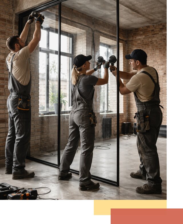 Стеклянные перегородки лофт — изготовление и монтаж в Чебаркуле