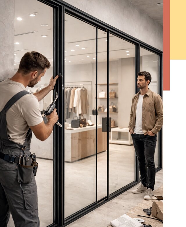 Стеклянные перегородки для магазинов в Чебаркуле от 8804 руб. под ключ | ОТДЕЛОЧНИК-Чбр