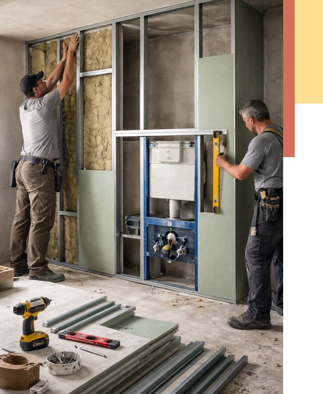 Установка сантехнических перегородок в Чебаркуле от 9126 руб. | ОТДЕЛОЧНИК-Чбр