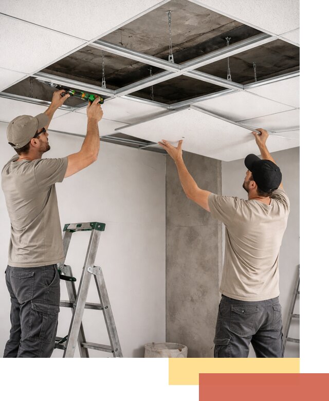 Монтаж потолка Армстронг под ключ в Чебаркуле