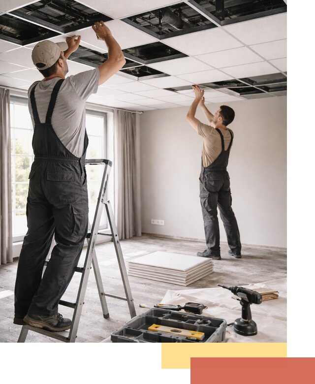 Замена плит подвесного потолка в Чебаркуле быстро и качественно