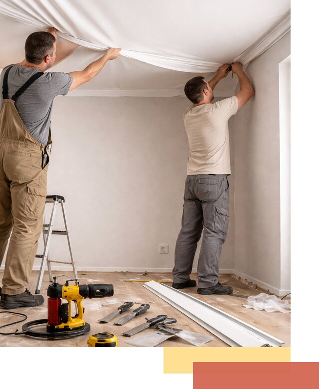 Монтаж ПВХ натяжного потолка в Чебаркуле качественно и быстро