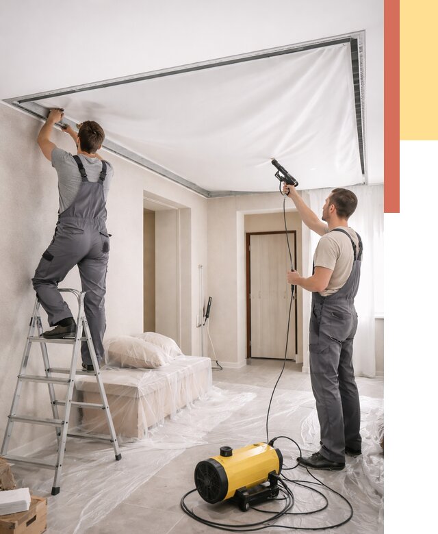 Монтаж натяжного потолка в прихожей в Чебаркуле от 2845 руб. под ключ | ОТДЕЛОЧНИК-Чбр