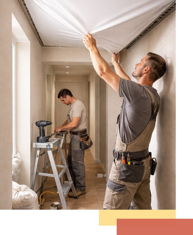 Монтаж натяжного потолка в прихожей в Чебаркуле