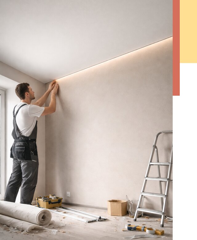 Теневые натяжные потолки в Чебаркуле от 8804 руб. под ключ | ОТДЕЛОЧНИК-Чбр