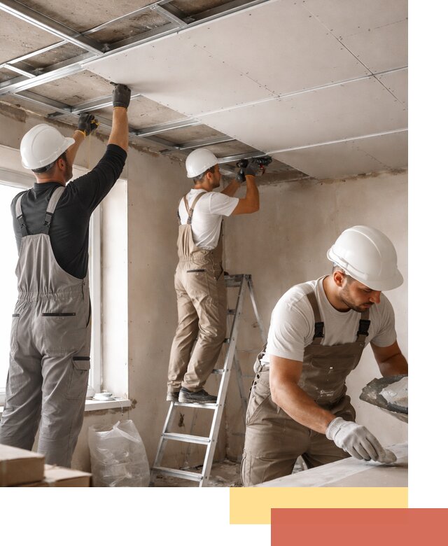 Одноуровневый потолок из гипсокартона в Чебаркуле — монтаж и отделка