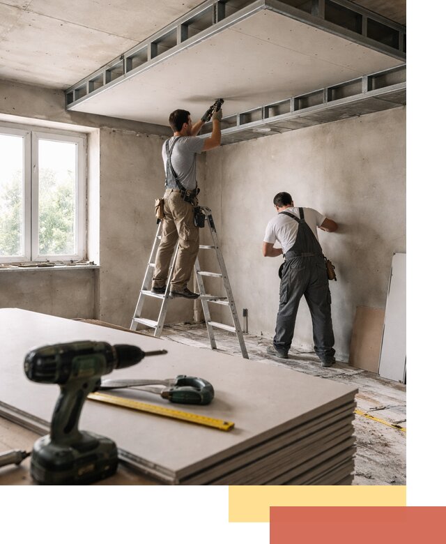 Двухуровневый потолок из гипсокартона в Чебаркуле