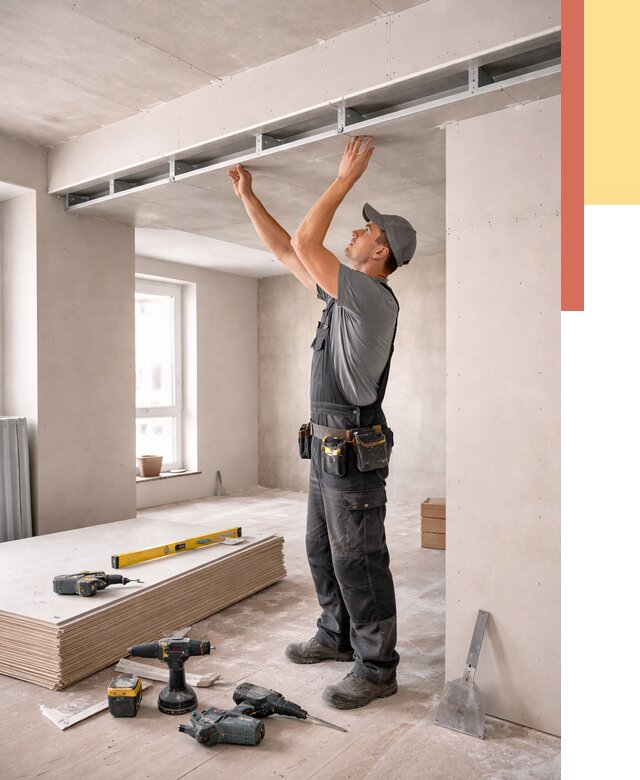 Потолок из гипсокартона с нишей в Чебаркуле от 1342 руб. под ключ | ОТДЕЛОЧНИК-Чбр