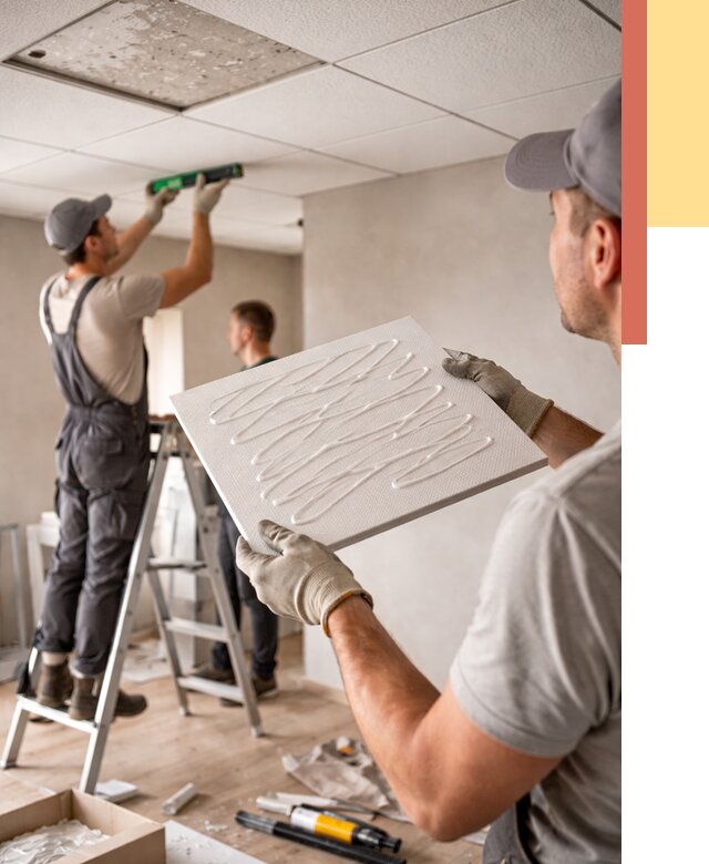 Монтаж потолочной плитки в Чебаркуле от 4832 руб. — быстро и недорого | ОТДЕЛОЧНИК-Чбр