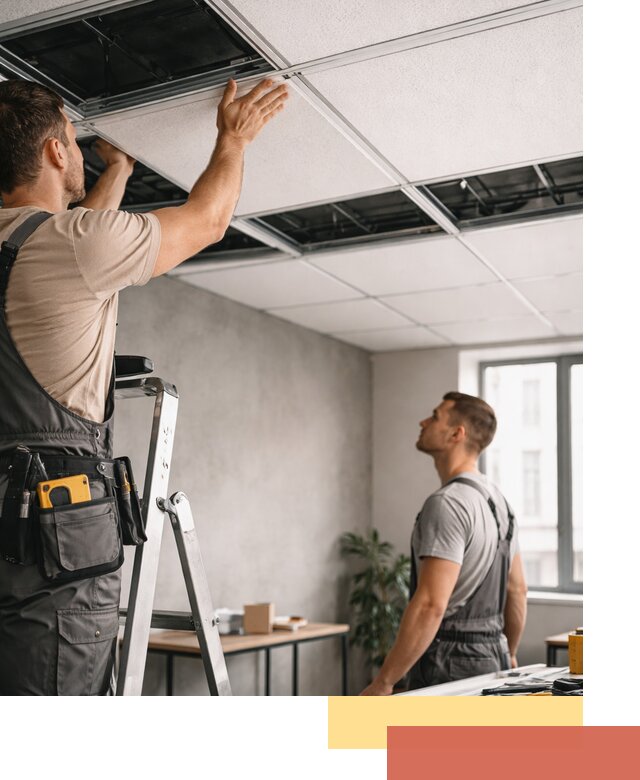 Монтаж потолочной плитки в Чебаркуле качественно и в срок