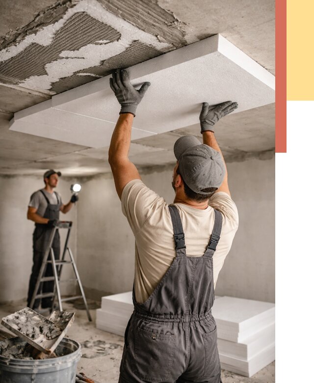 Утепление потолка пенопластом в Чебаркуле от 4832 руб/м2 — недорого и быстро | ОТДЕЛОЧНИК-Чбр